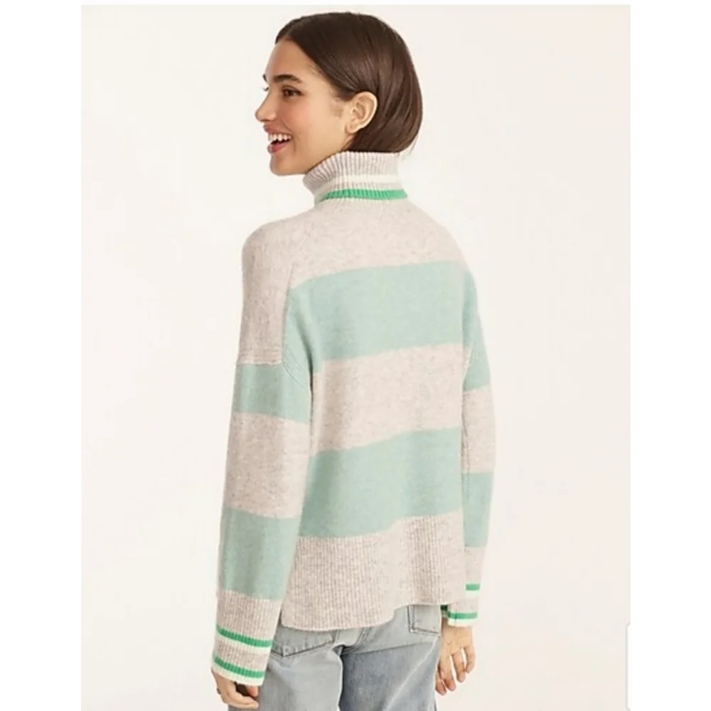 35. J.Crew Striped turtleneck sweater in Supersoft yarn